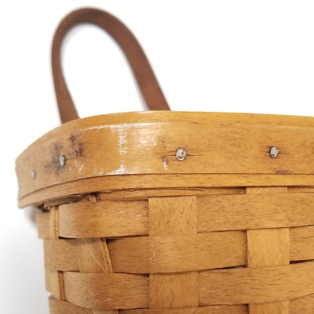 Longaberger 3pc Brown & Multi Color Small Basket Set - Picture 16 of 16